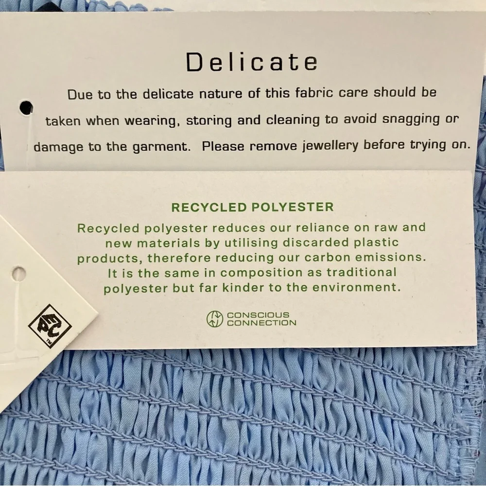 NWT FRENCH CONNECTION Women’s Hallie Peplum Smocked Back Halter Top Size Large - Picture 12 of 16